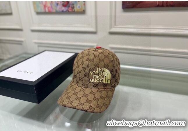 Shop Grade The North Face x Gucci Baseball Hat 0105 Brown 2023