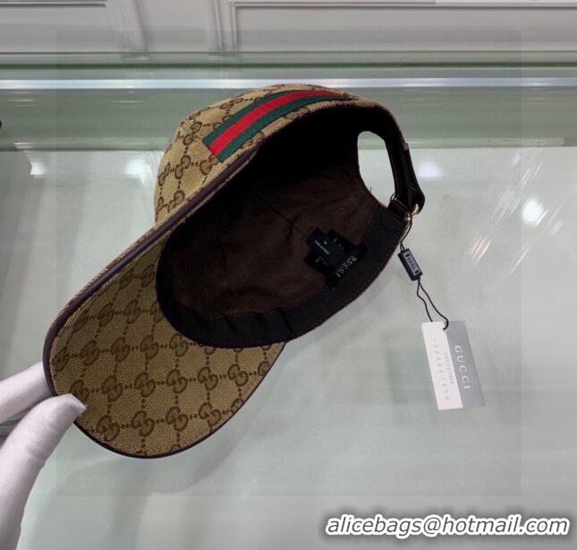 Discount Gucci GG Bee Baseball Hat 0105 Beige 2023