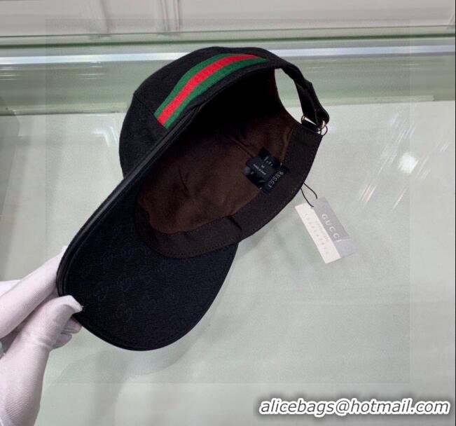 Popular Style Gucci GG Bee Baseball Hat 0105 Black 2023