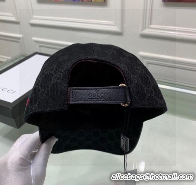 Popular Style Gucci GG Bee Baseball Hat 0105 Black 2023