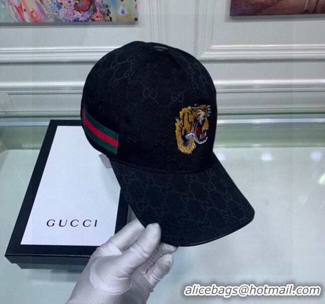 Trendy Design Gucci GG Tiger Baseball Hat G0105 Black 2023