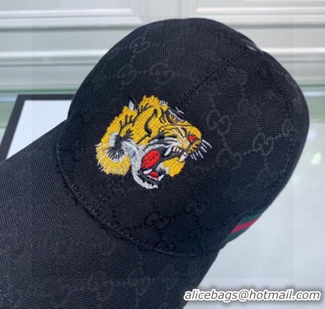 Trendy Design Gucci GG Tiger Baseball Hat G0105 Black 2023