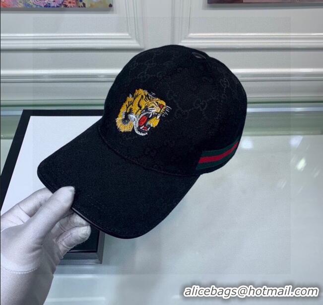 Trendy Design Gucci GG Tiger Baseball Hat G0105 Black 2023