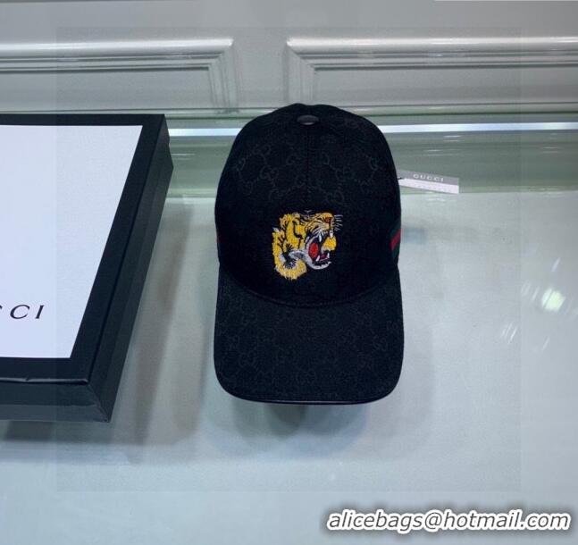 Trendy Design Gucci GG Tiger Baseball Hat G0105 Black 2023