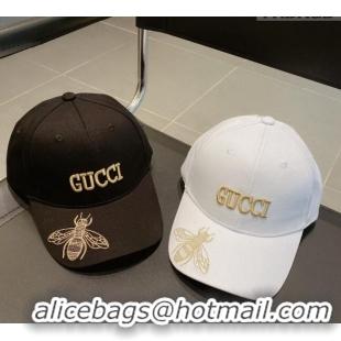 Top Quality Gucci Canvas Baseball Hat with Bee 021641 2023