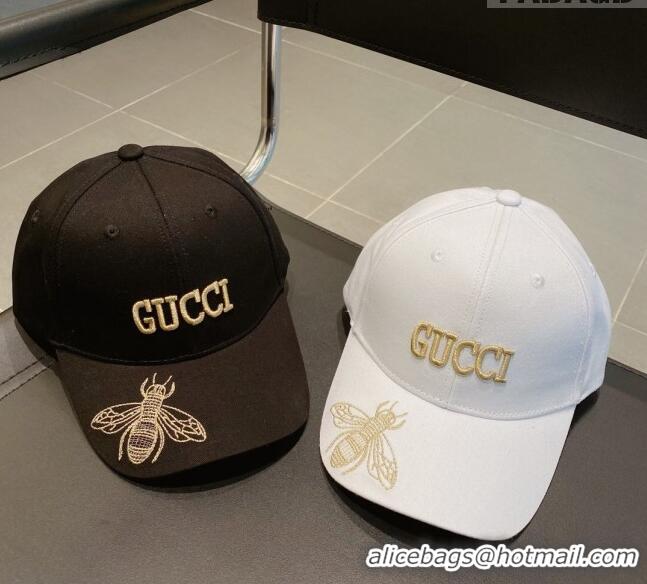 Top Quality Gucci Canvas Baseball Hat with Bee 021641 2023