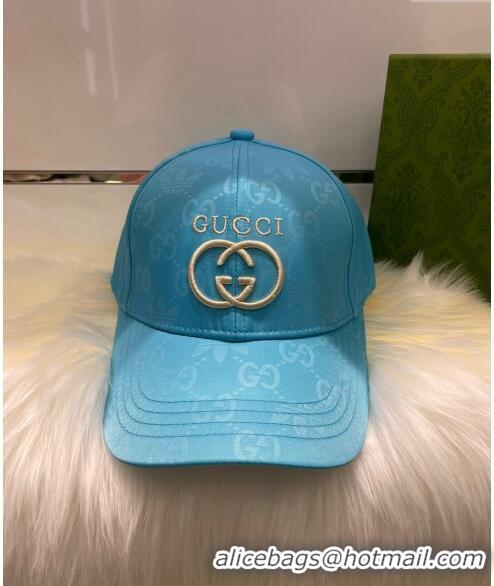 Top Design adidas x Gucci Print Baseball Hat 021656 Light Blue 2023