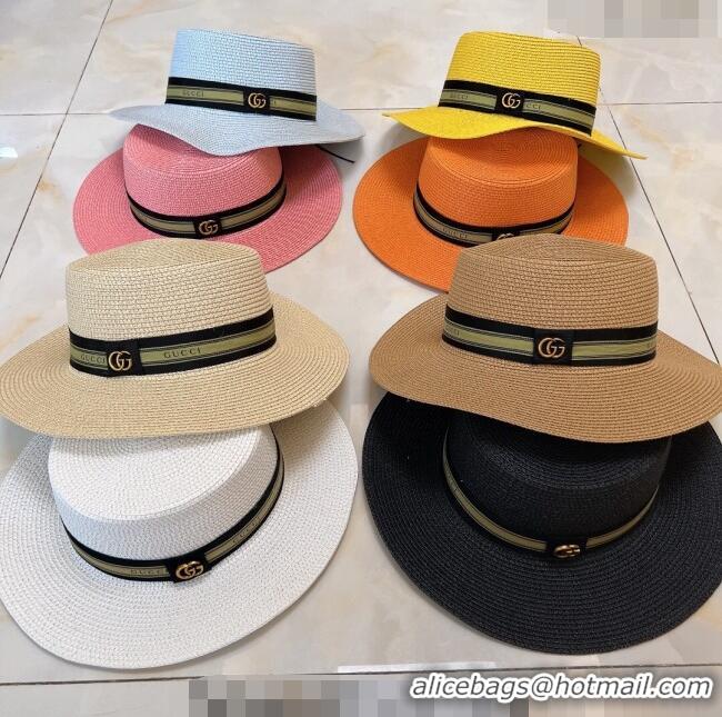 Big Discount Gucci Straw Hat G021658 Black 2023