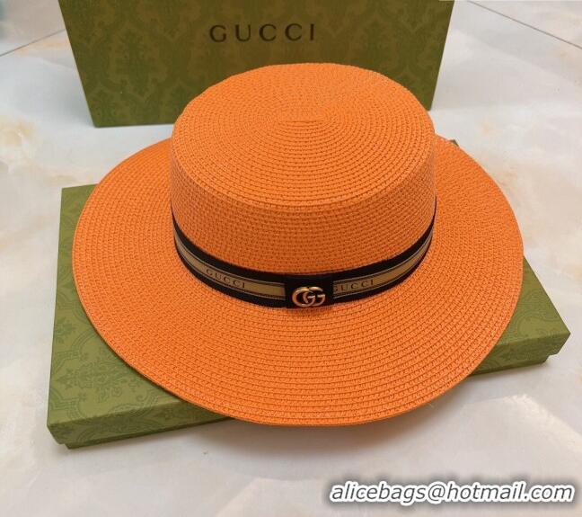 Most Popular Gucci Straw Hat G021658 Orange 2023