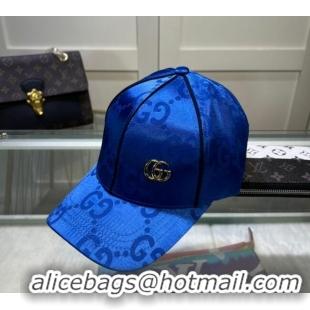 Traditional Discount Gucci GG Basball Hat 0307101 Blue 2023