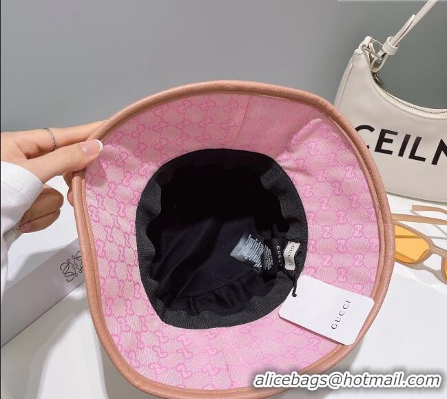 Best Quality Gucci GG Canvas Bucket Hat G0307 Pink 2023