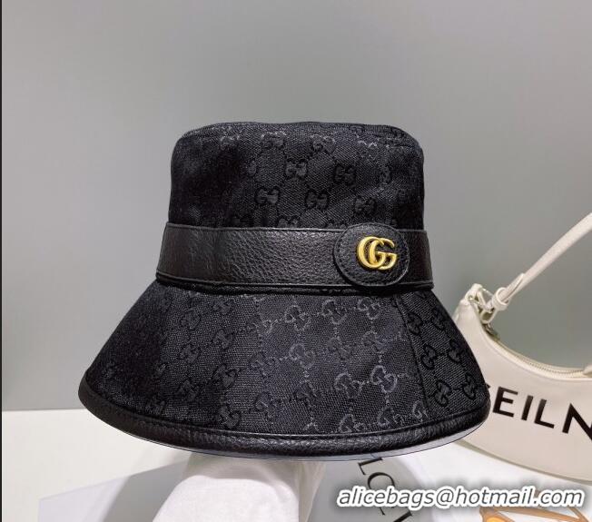 New Style Gucci GG Canvas Bucket Hat G0307 Black 2023