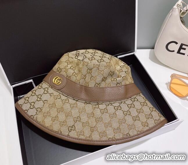 Cheapest Gucci GG Canvas Bucket Hat 0307 Beige/Brown 2023