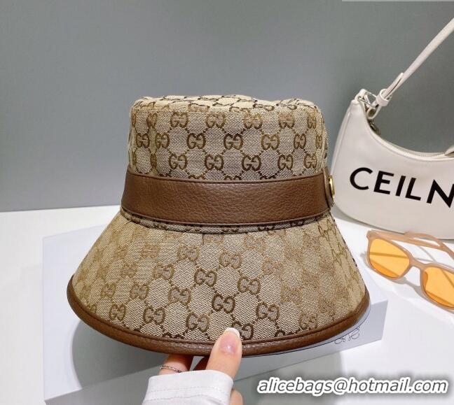 Cheapest Gucci GG Canvas Bucket Hat 0307 Beige/Brown 2023