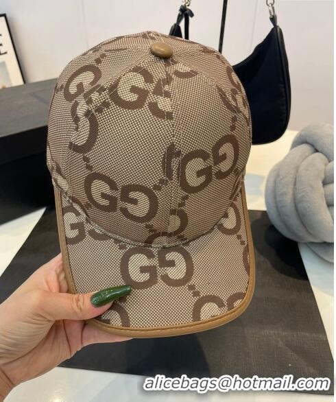 Good Looking Gucci Maxi GG Baseball Hat 0307102 Camel 2023