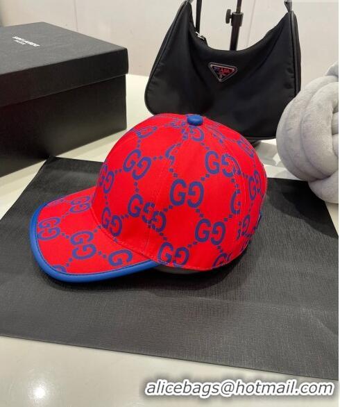 Unique Grade Gucci GG Baseball Hat 0307102 Red 2023