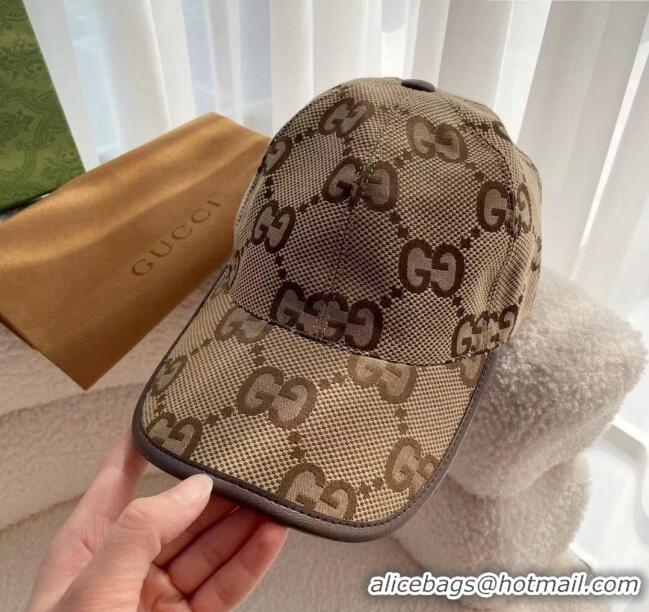 Unique Grade Gucci Maxi GG Baseball Hat G31731 Brown 2023