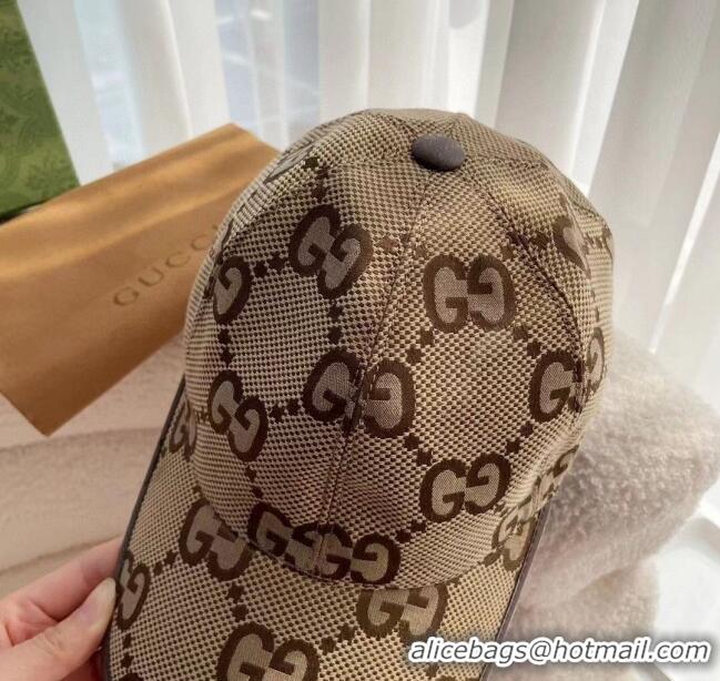 Unique Grade Gucci Maxi GG Baseball Hat G31731 Brown 2023