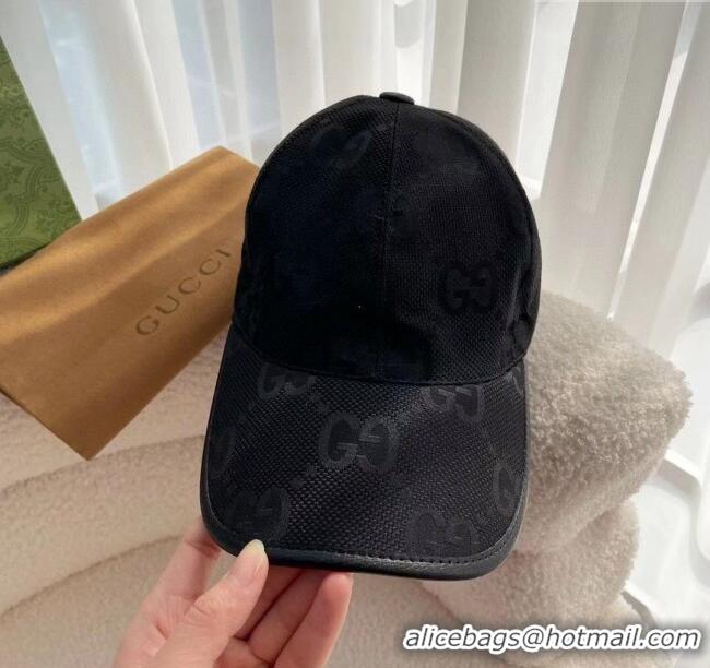 Luxury Classic Gucci Maxi GG Baseball Hat G31732 Black 2023