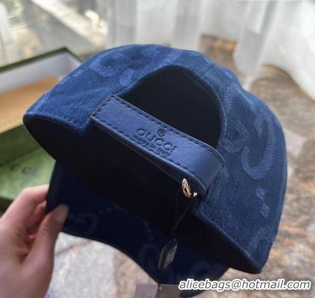 Most Popular Gucci Jumbo GG Baseball Hat G31733 Blue 2023