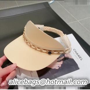 Super Quality Chanel Visor Hat 013192 Apricot 2023