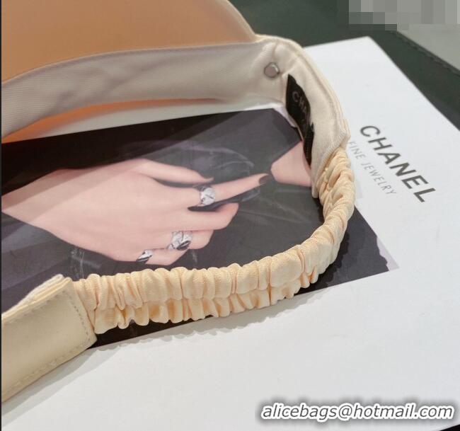 Super Quality Chanel Visor Hat 013192 Apricot 2023