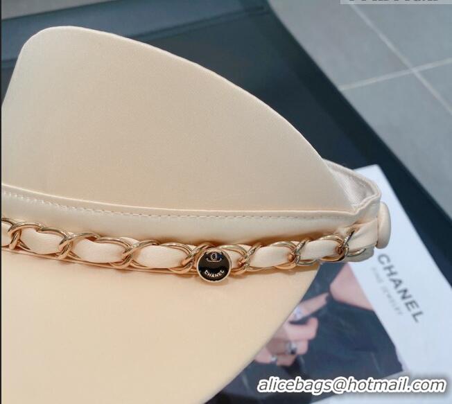 Super Quality Chanel Visor Hat 013192 Apricot 2023