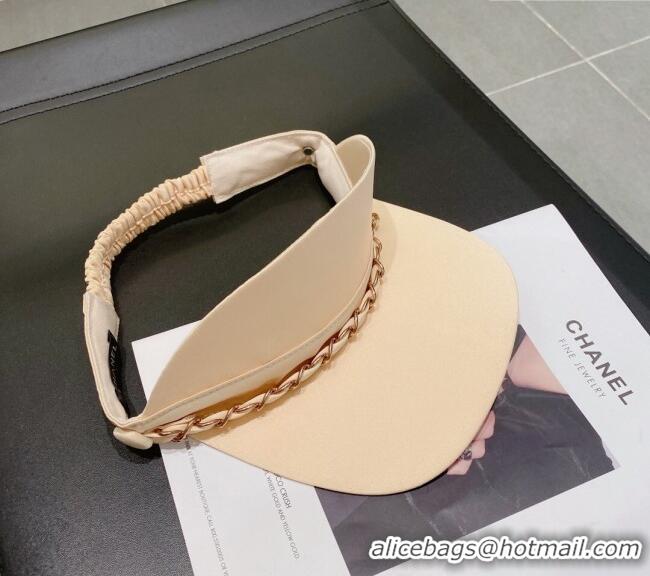 Super Quality Chanel Visor Hat 013192 Apricot 2023