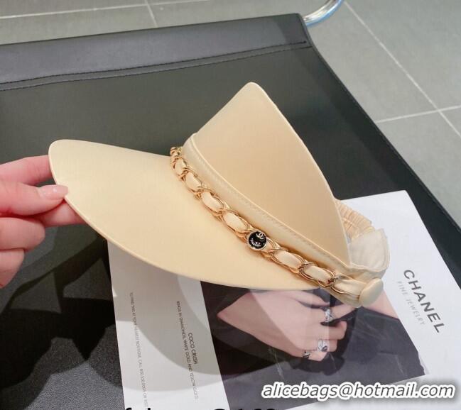 Super Quality Chanel Visor Hat 013192 Apricot 2023