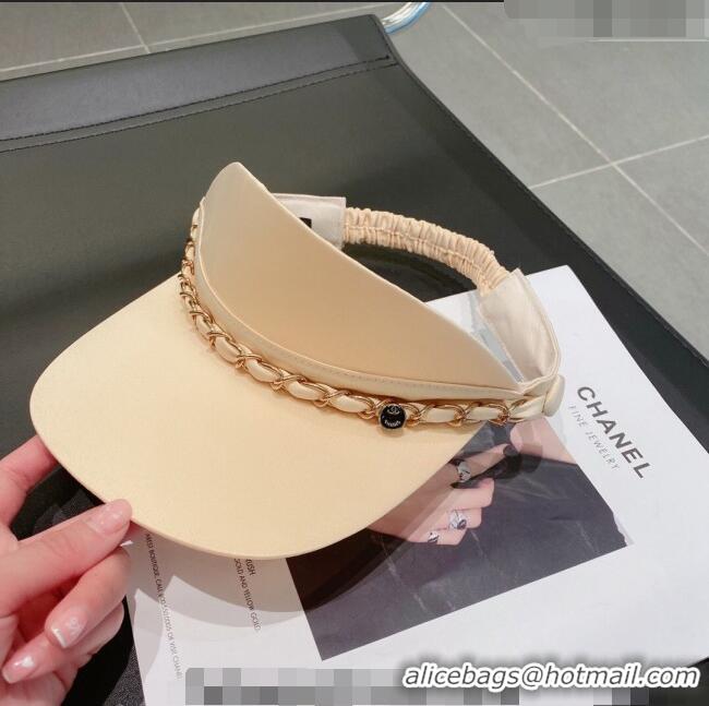 Super Quality Chanel Visor Hat 013192 Apricot 2023