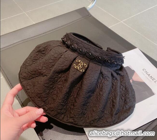 Generous Promotional Chanel Visor Hat 013102 Black 2023