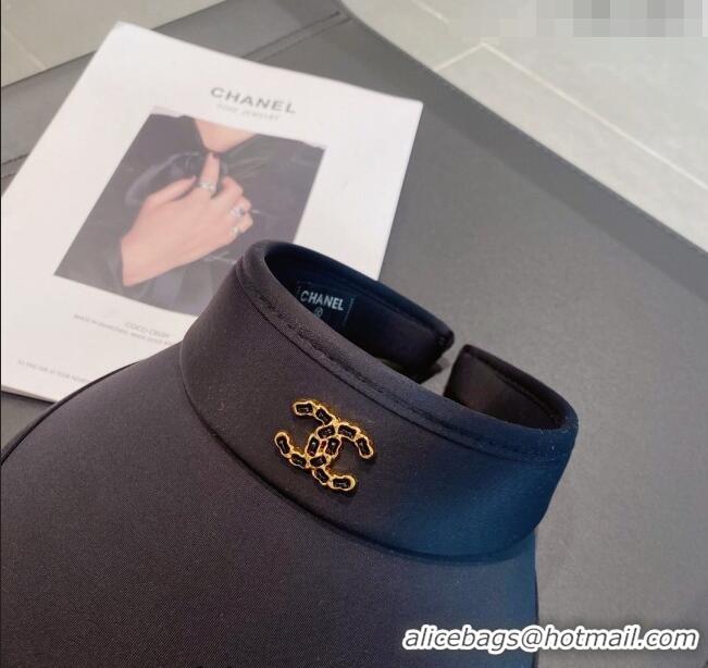 Luxurious Promotional Chanel Visor Hat 013104 Black 2023