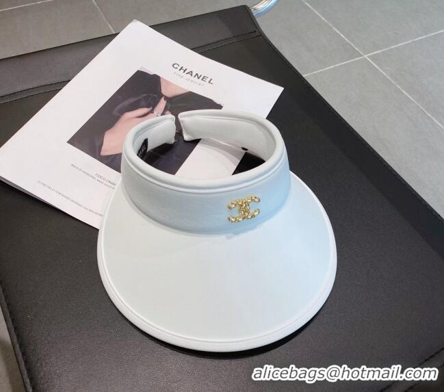 Luxury Classic Chanel Visor Hat 013104 White 2023