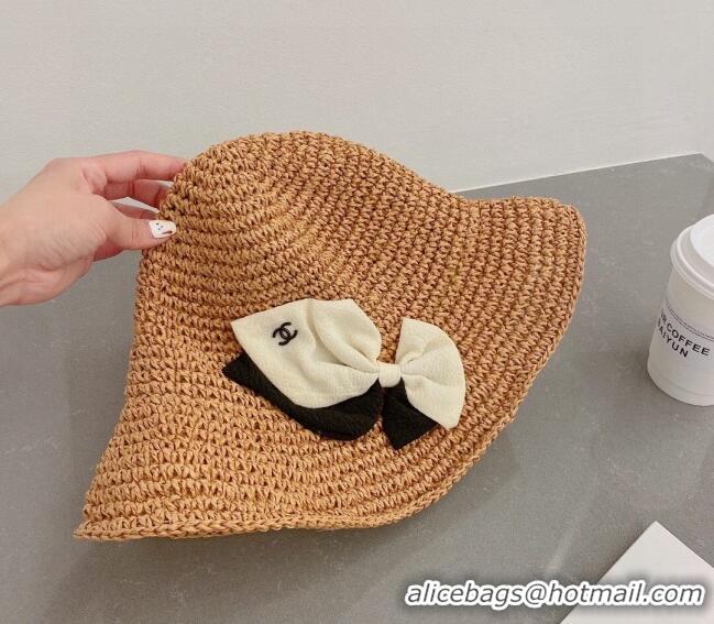 Classic Specials Chanel Straw Bucket Hat with Bow 013105 2023