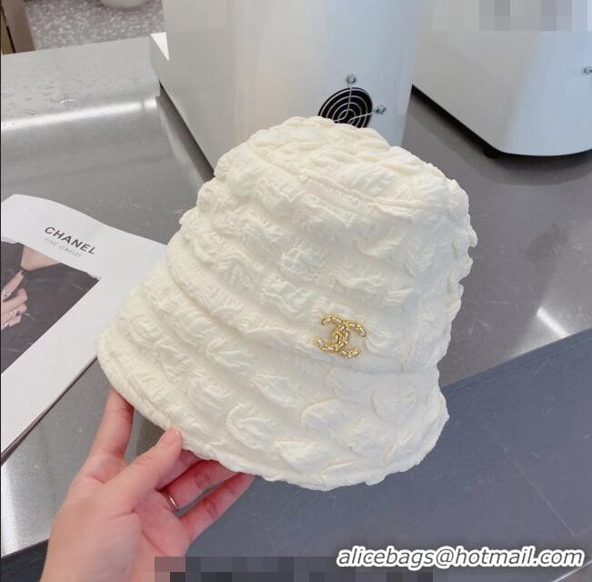 Grade Cheapest Chanel Bucket Hat 021628 White 2023