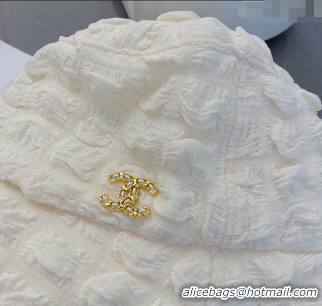 Grade Cheapest Chanel Bucket Hat 021628 White 2023