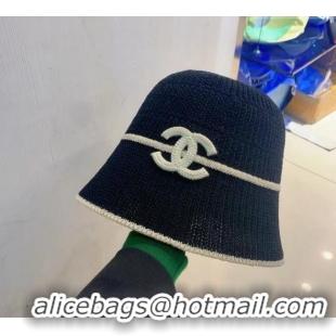 Low Price Chanel Knit Bucket Hat 021635 Black 2023