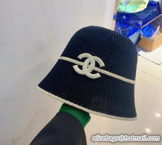 Low Price Chanel Knit Bucket Hat 021635 Black 2023