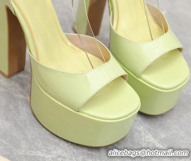 Purchase Valentino Patent Leather High Heel Platform Sandals 15.5cm Light Green 112976