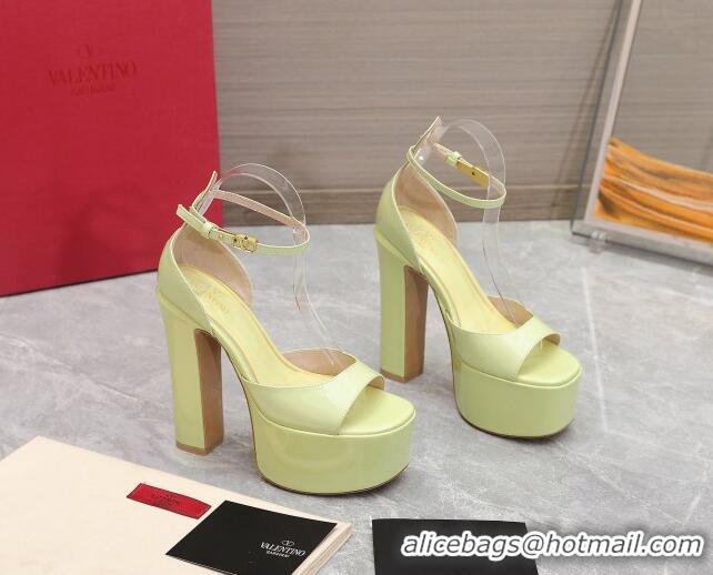 Purchase Valentino Patent Leather High Heel Platform Sandals 15.5cm Light Green 112976