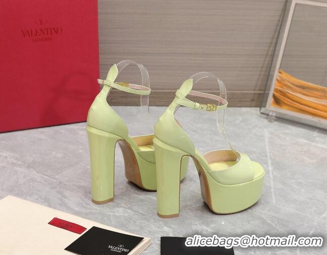 Purchase Valentino Patent Leather High Heel Platform Sandals 15.5cm Light Green 112976