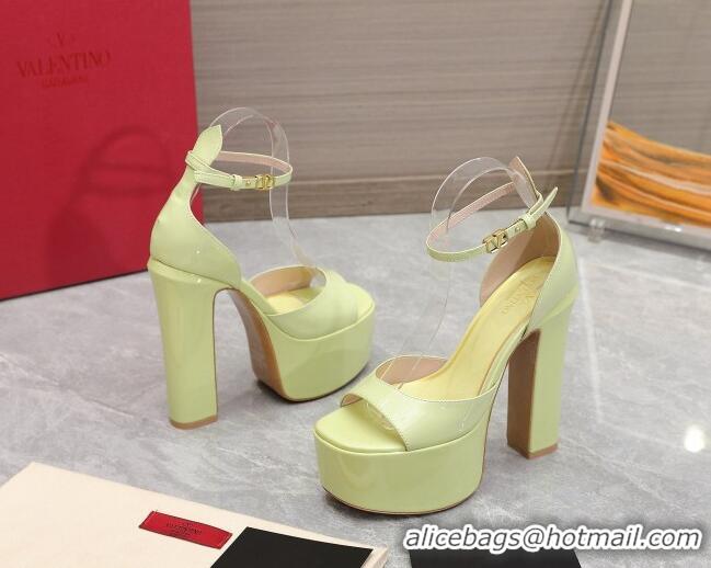 Purchase Valentino Patent Leather High Heel Platform Sandals 15.5cm Light Green 112976