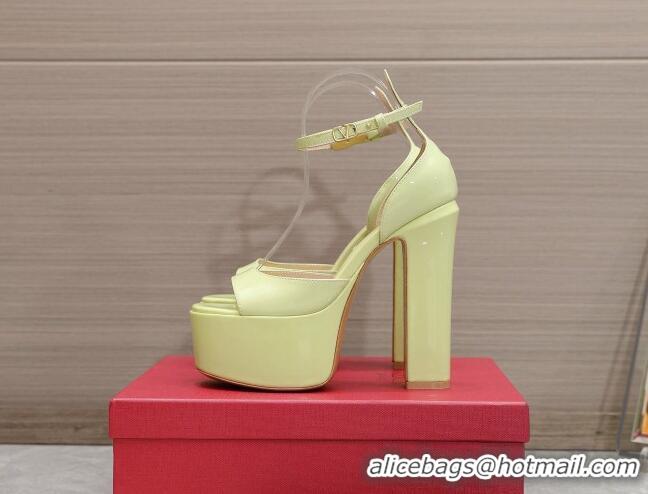 Purchase Valentino Patent Leather High Heel Platform Sandals 15.5cm Light Green 112976