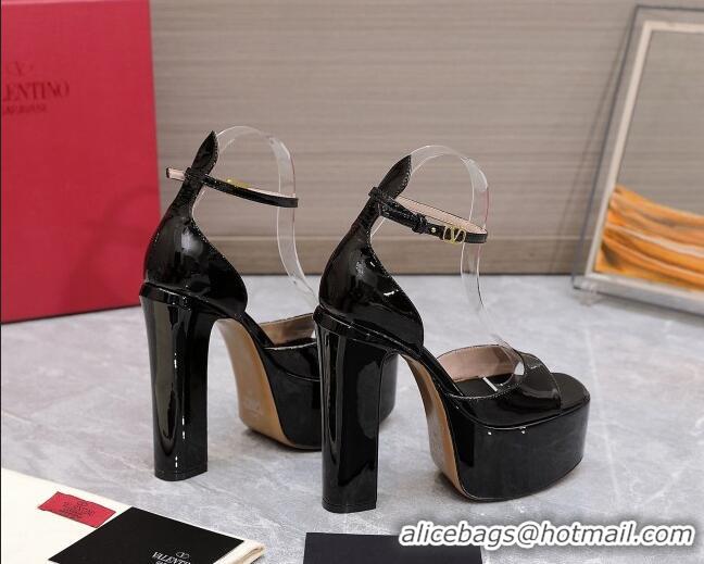 Low Price Valentino Patent Leather High Heel Platform Sandals 15.5cm Gold 112977