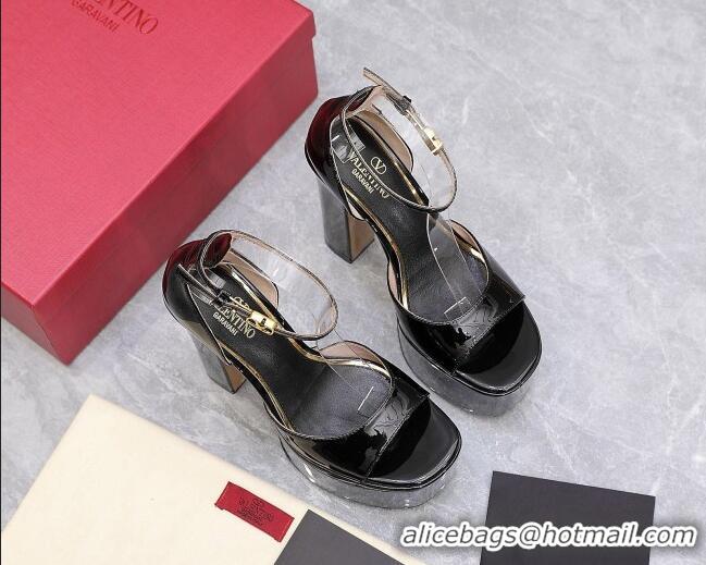 Low Price Valentino Patent Leather High Heel Platform Sandals 15.5cm Gold 112977