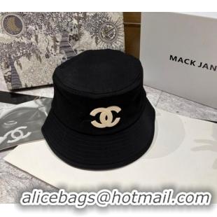 Low Cost Chanel Canvas Bucket Hat 030788 Black 2023