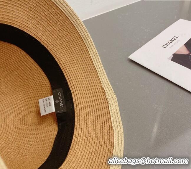 Trendy Design Chanel Straw Bucket Hat with CC Band 0308 Khaki 2023