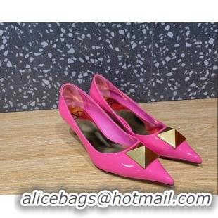 Purchase Valentino One Stud Patent Leather Medium Heel Pumps 5cm Pink 112998