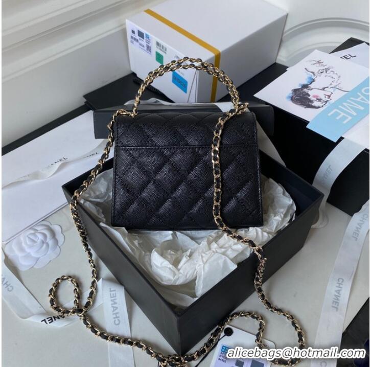 Famous Brand CHANEL CLUTCH WITH CHAIN AP3237 black