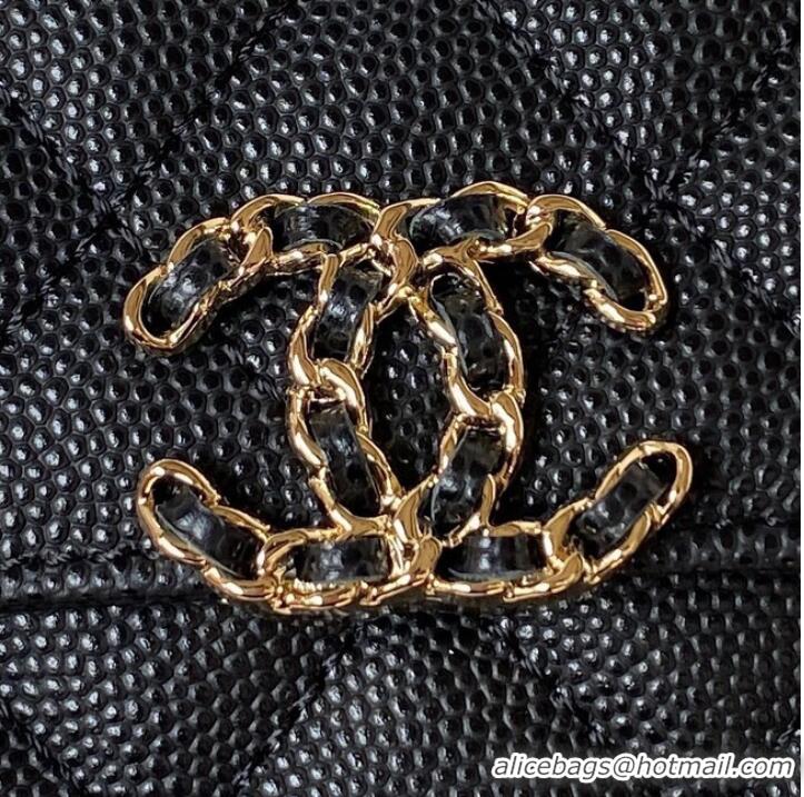 Famous Brand CHANEL CLUTCH WITH CHAIN AP3237 black